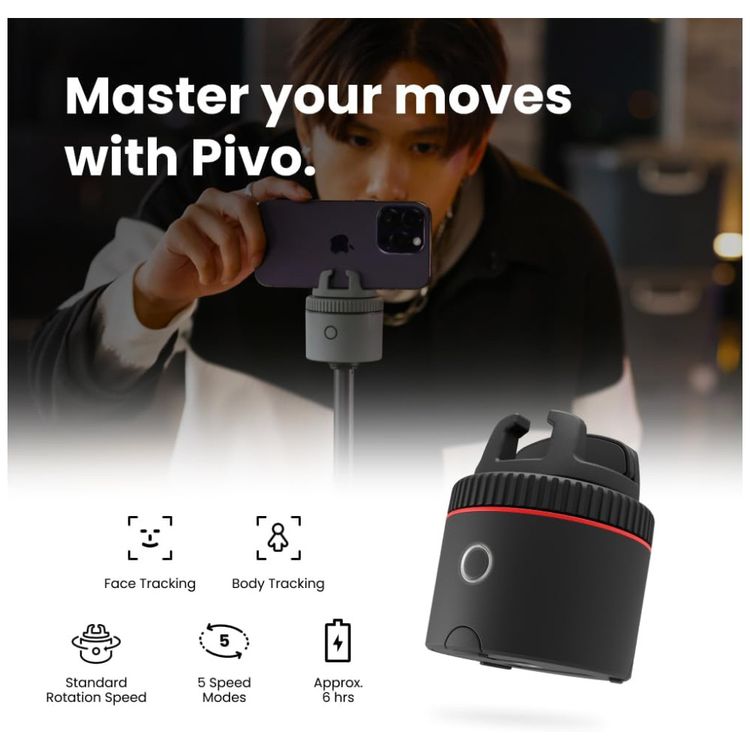 Pivo-Pod-Red-Suporte-para-Telefone-com-Rastreador-Automatico-Imagem-2
