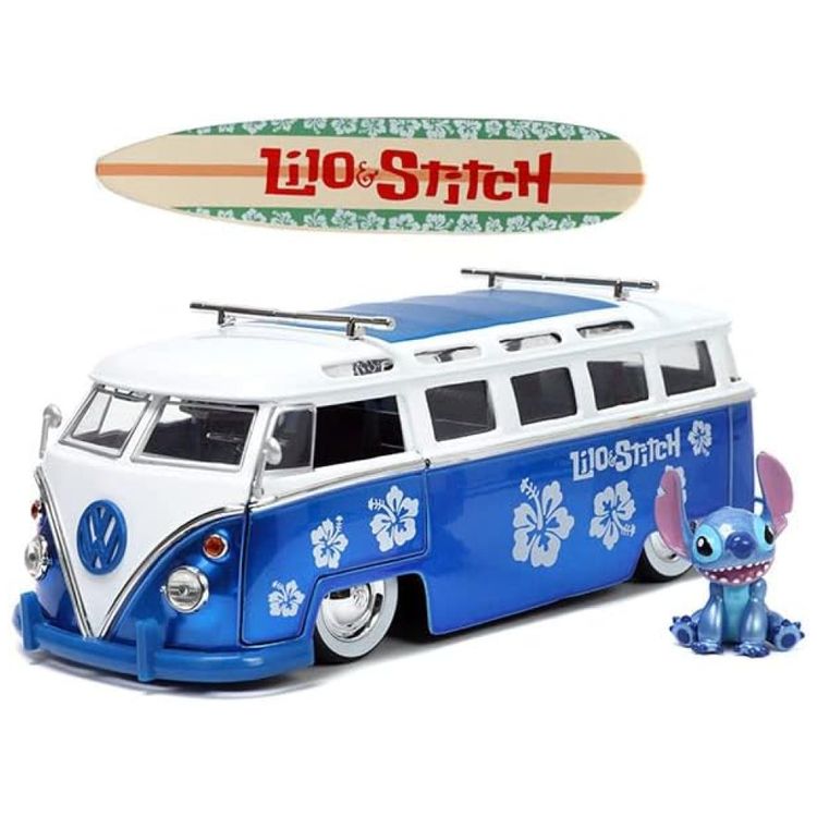 Brinquedo-Lilo-Stitch-e-Carro-Volkswagen-T1-Bus-Imagem-3