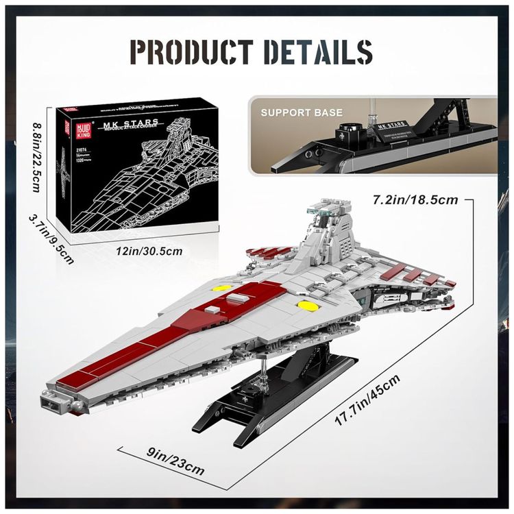 Kit-de-Construcao-Cruzador-Venator-Classe-Ataque-com-1320-Imagem-3