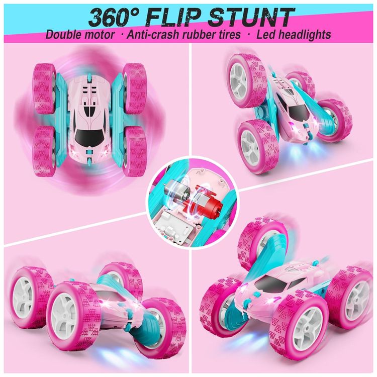 Carro-de-Controle-Remoto-Rosa-para-Meninas-Imagem-3