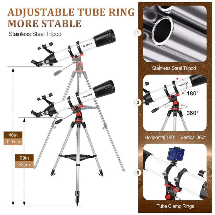 Telescopio-Telescopios-de-Apertura-de-90-mm-de-800-mm-para-Imagem-3
