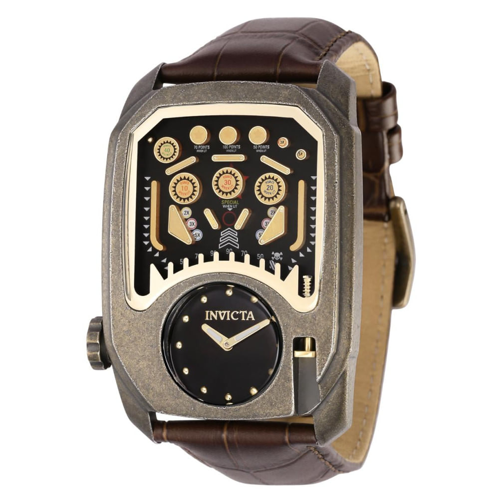 Moldura de relógio masculino - 41,5 mm. Marrom ZG-35454