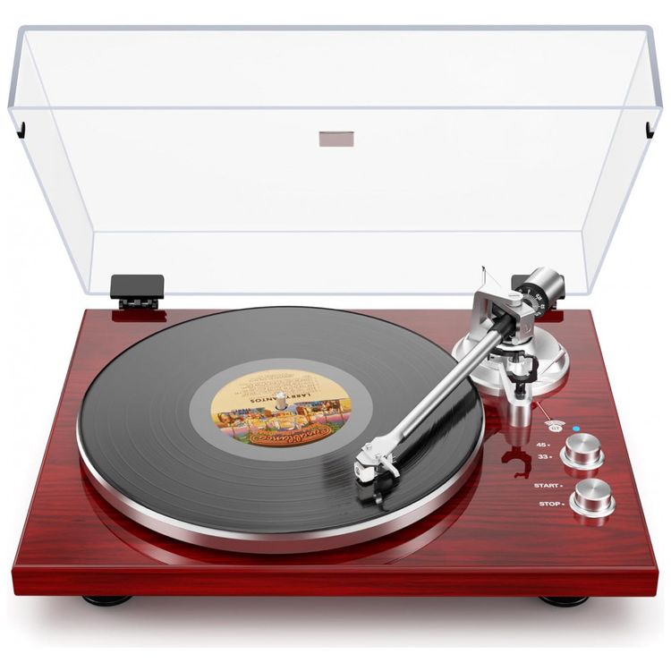 Toca-Discos-de-Correia-para-Vinil-Conexao-com-Alto-Falantes-Imagem-0