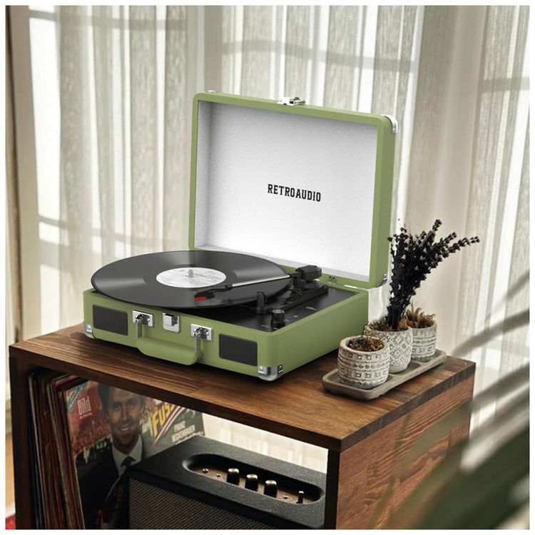 Toca-discos-de-Vinil-Portatil-Bluetooth-3-Velocidades-em-Imagem-5