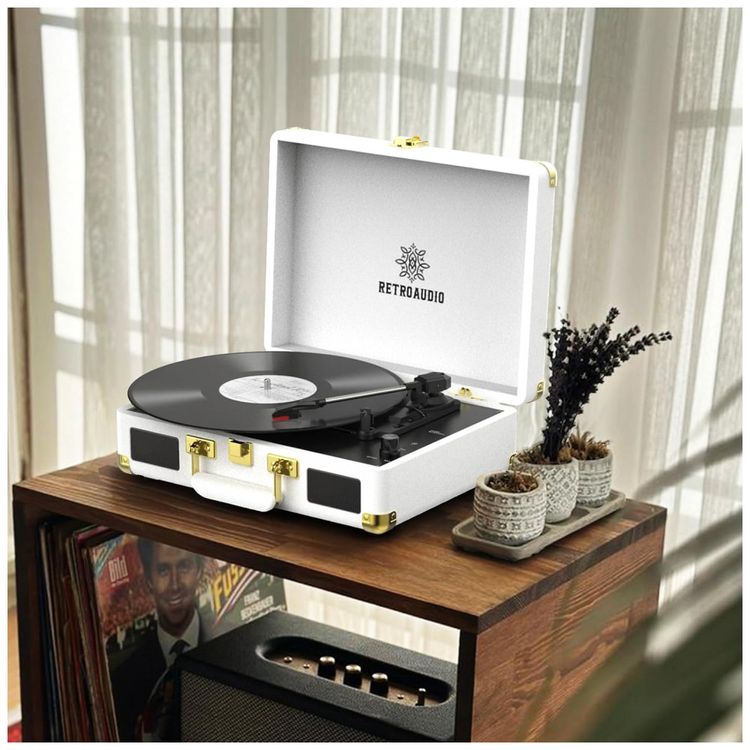 Toca-Discos-de-Vinil-3-Velocidades-Bluetooth-Portatil-Imagem-5