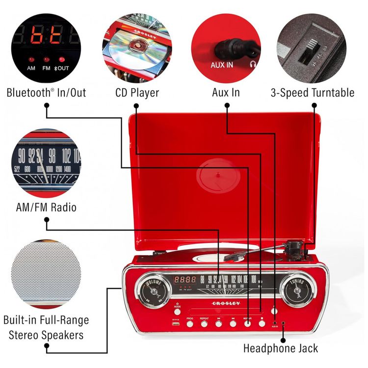 Toca-discos-Crosley-CR6047ARE-Powel-7-em-1-com-Bluetooth-Imagem-1