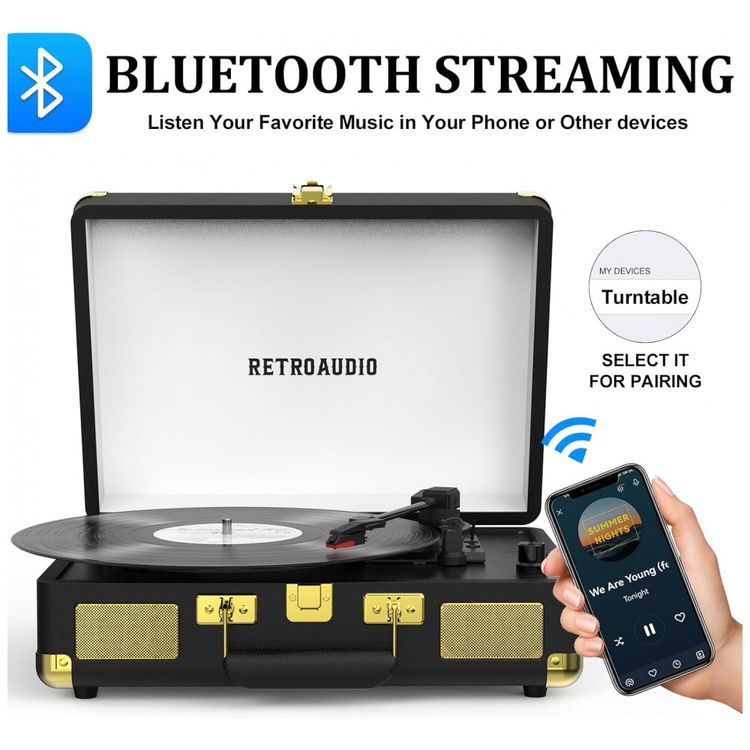 Toca-discos-de-Vinil-Portatil-Retro-com-Bluetooth-3-Imagem-1
