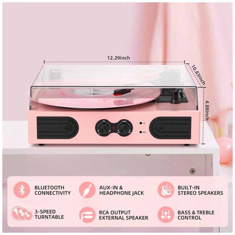 Toca-Discos-de-Vinil-com-Alto-Falantes-Integrados-e-Controle-Imagem-4