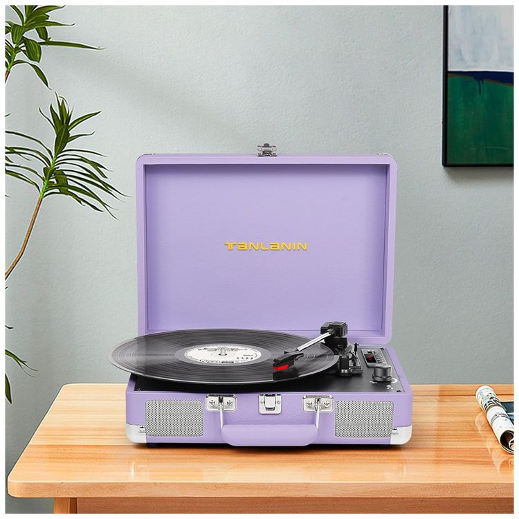 Toca-discos-de-Vinil-com-Alto-falantes-Integrados-Vintage-Imagem-6