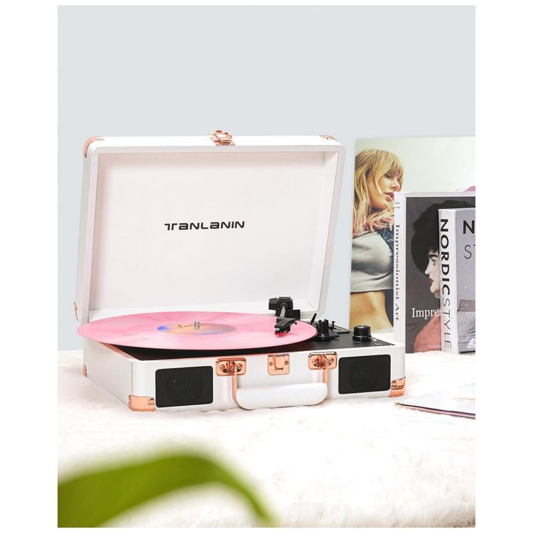 Toca-Discos-de-Vinil-Bluetooth-Vintage-3-Velocidades-Imagem-6