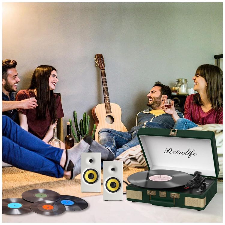 Toca-discos-Retrolife-3-Velocidades-Bluetooth-Portatil-em-Imagem-5