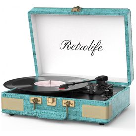 Toca-discos-Retrolife-3-Velocidades-Bluetooth-Portatil-Imagem-0