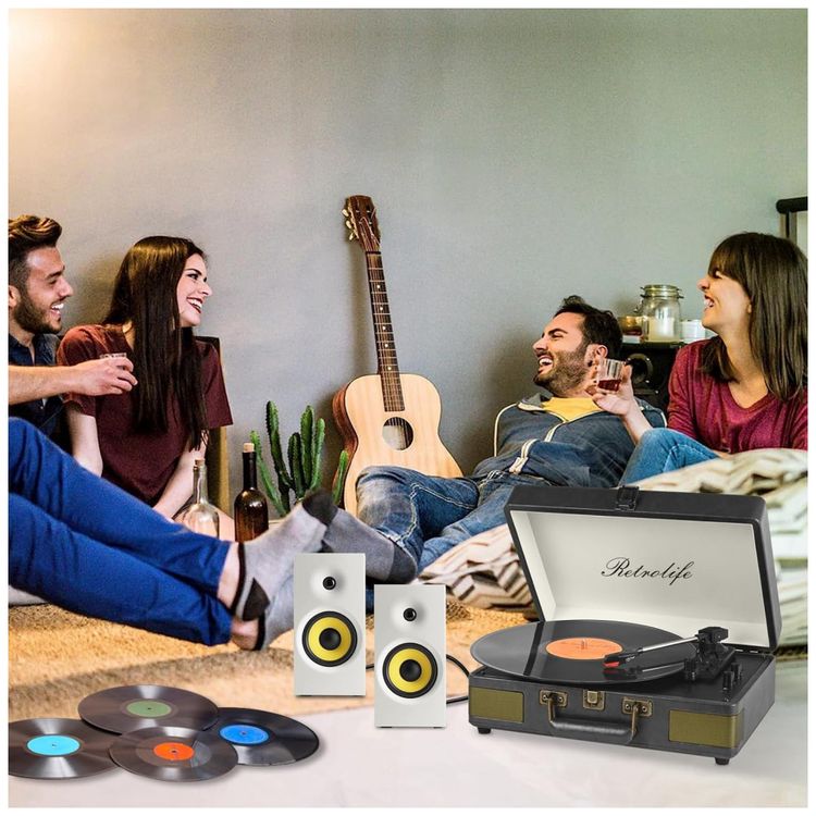 Toca-discos-Retrolife-3-Velocidades-Bluetooth-Portatil-em-Imagem-5