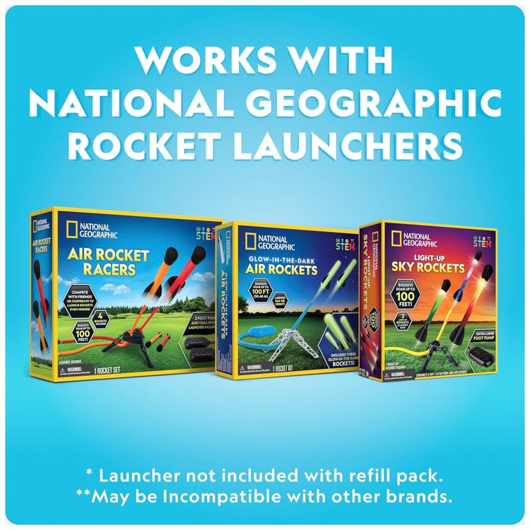 National-Geographic-Air-Rocket-Toy-Refill-5-LED-LightUp-Air-Imagem-1
