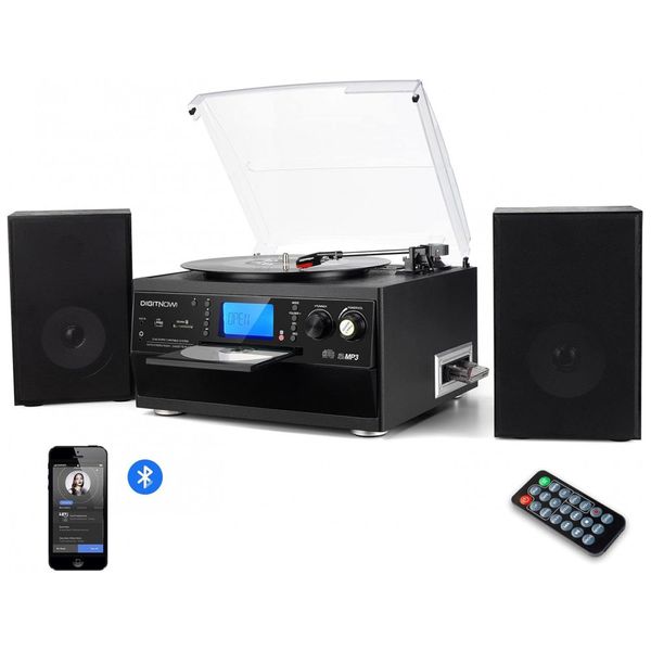 Toca-discos-Bluetooth-DIGITNOW-com-Alto-falante-Estereo-Imagem-0