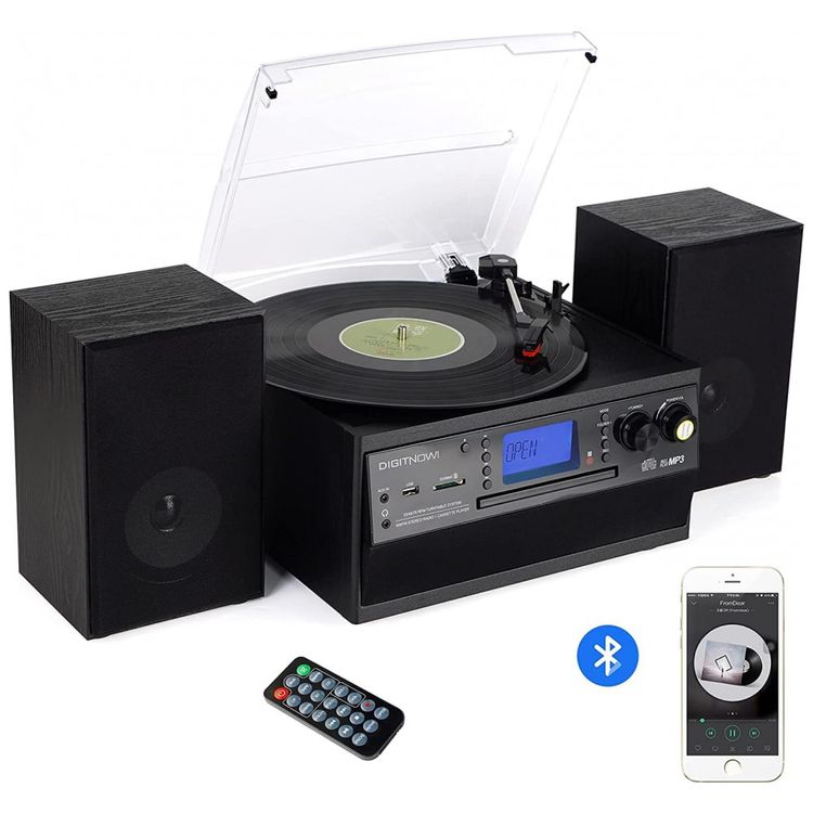 Toca-discos-Bluetooth-DIGITNOW-com-Alto-falante-Estereo-Imagem-7