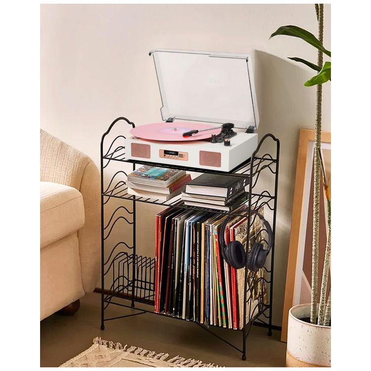 Toca-discos-de-Vinil-Vintage-Wireless-Bluetooth-Imagem-8