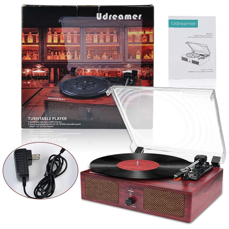 Toca-discos-de-Vinil-Wireless-com-Alto-falantes-Integrados-Imagem-7