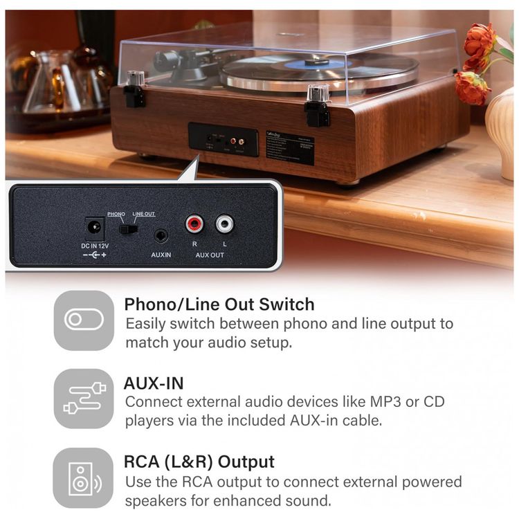 Toca-discos-de-Vinil-Annesburg-Bluetooth-com-Alto-falantes-Imagem-3