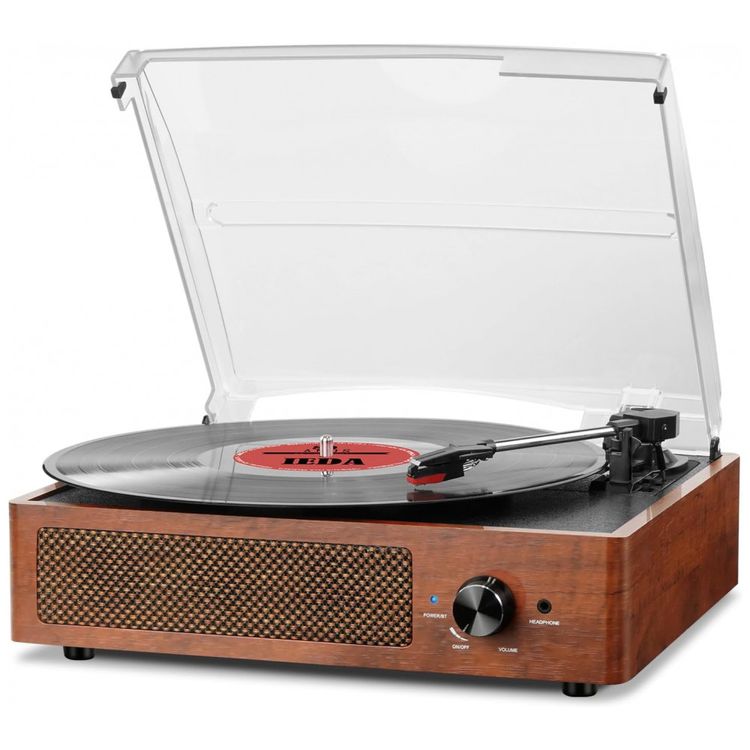 Toca-discos-de-Vinil-com-Receptor-Bluetooth-Integrado-e-2-Imagem-0