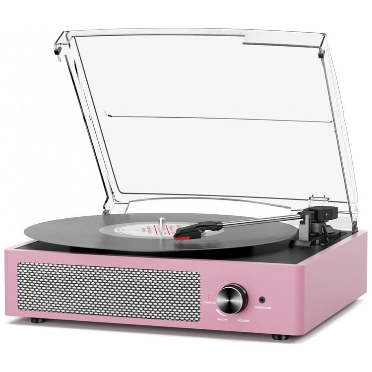 Toca-discos-Vintage-com-Alto-falantes-Bluetooth-sem-Fio-Imagem-0