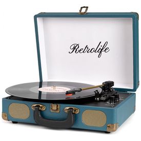 Toca-discos-Retrolife-3-Velocidades-Bluetooth-Portatil-em-Imagem-0