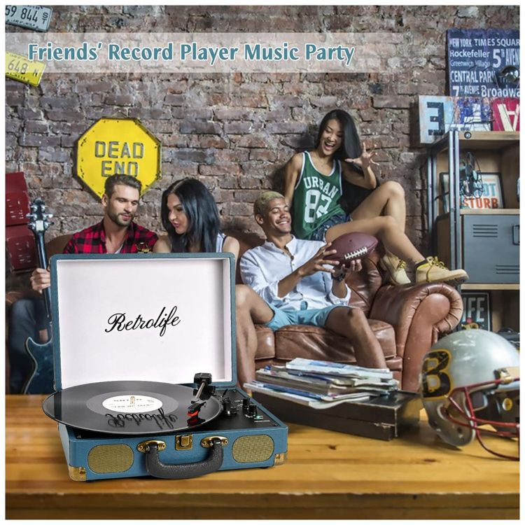 Toca-discos-Retrolife-3-Velocidades-Bluetooth-Portatil-em-Imagem-5