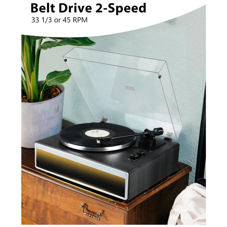 Toca-Discos-de-Vinil-com-Alto-Falantes-Estereo-Integrados-Imagem-6