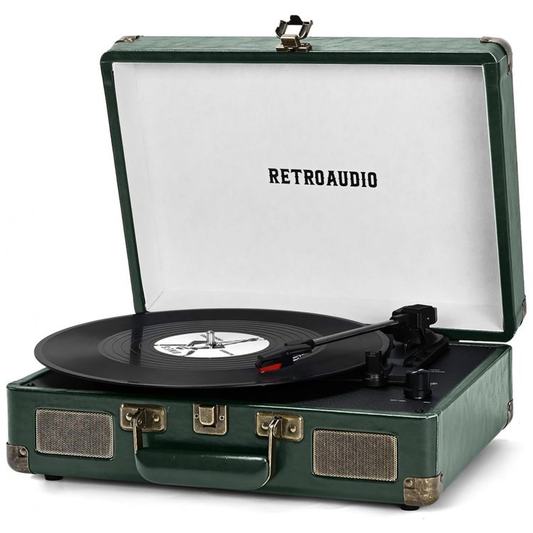 Toca-discos-de-Vinil-Portatil-Retro-Bluetooth-em-Maleta-Imagem-0
