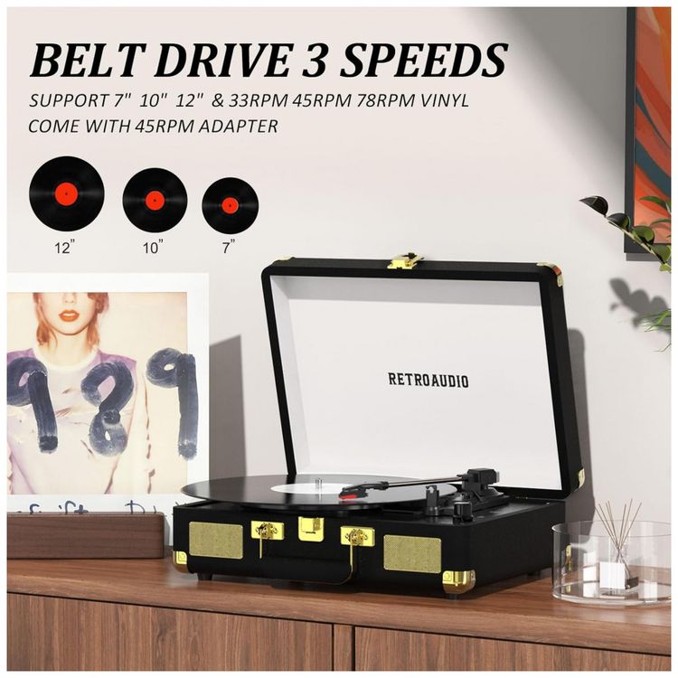 Toca-discos-de-Vinil-Portatil-Retro-com-Bluetooth-3-Imagem-3