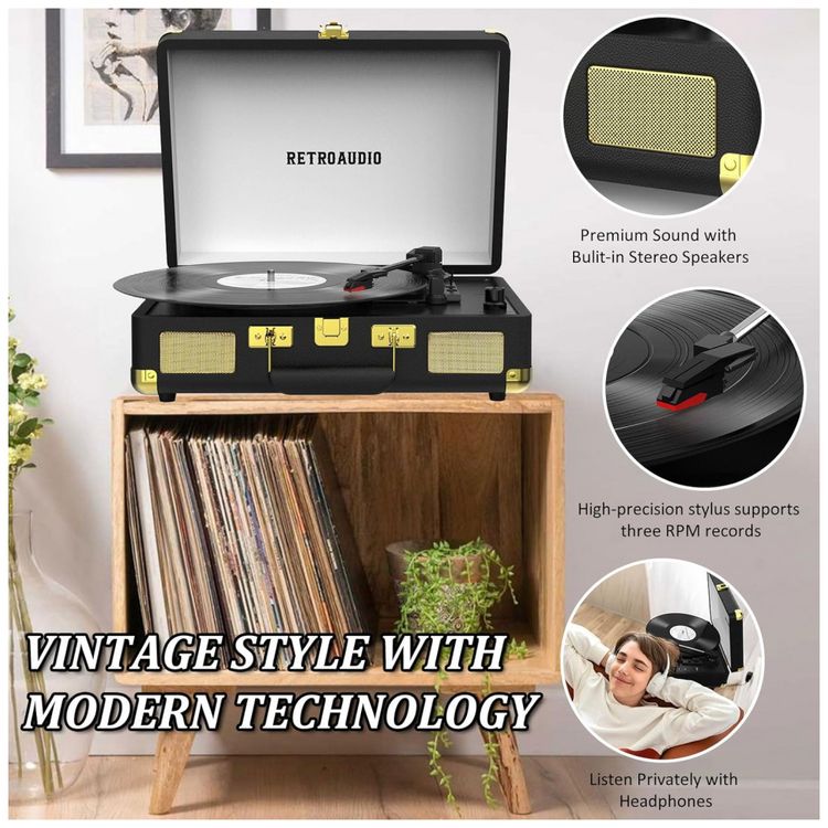 Toca-discos-de-Vinil-Portatil-Retro-com-Bluetooth-3-Imagem-4