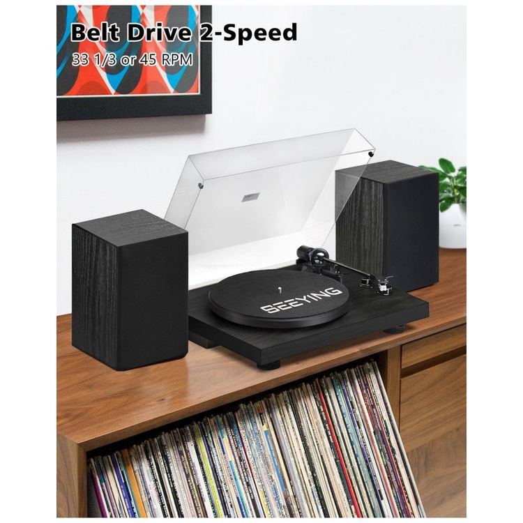 Toca-discos-de-Vinil-Bluetooth-com-Alto-falantes-Estereo-de-Imagem-5