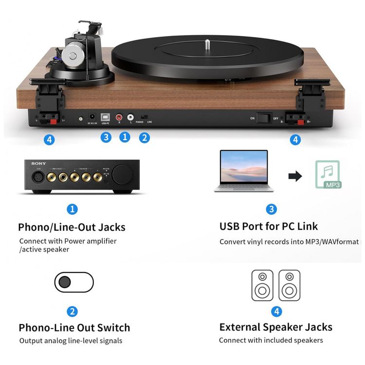 Sistema-HiFi-de-Toca-discos-Bluetooth-com-Alto-falantes-de-Imagem-6