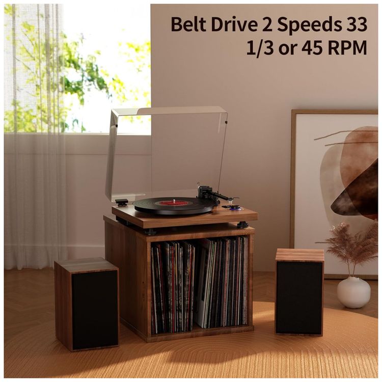 Sistema-HiFi-de-Toca-discos-Bluetooth-com-Alto-falantes-de-Imagem-7