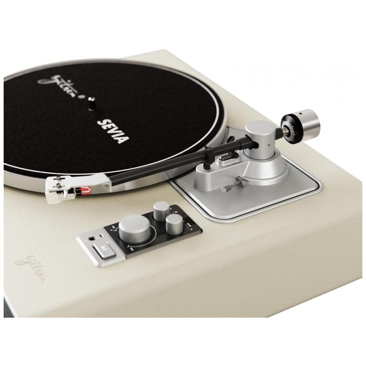 Toca-discos-SEVIA-Vintage-para-Vinil-com-Alto-falantes-Imagem-3