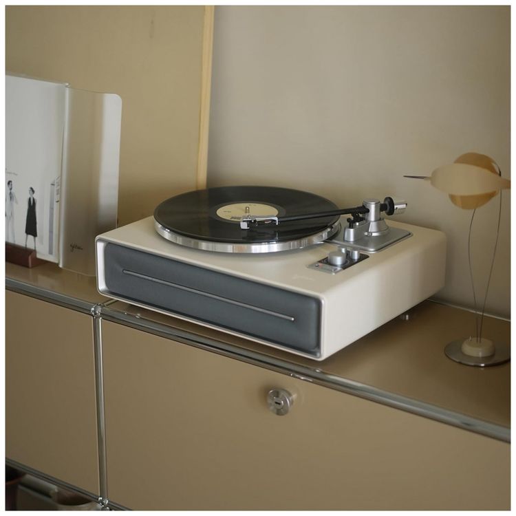 Toca-discos-SEVIA-Vintage-para-Vinil-com-Alto-falantes-Imagem-5