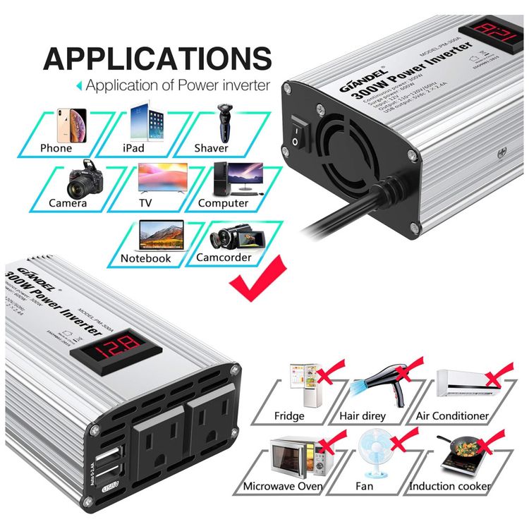 Inversor-de-Potencia-300W-DC-12V-para-AC-2-Tomadas-AC-e-2-Imagem-3