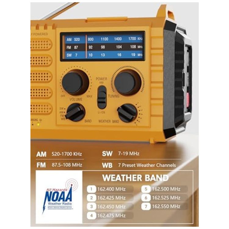 Raynic-Radio-AM-FM-WB-e-NOAA-2000mAh-Com-Bateria-Solar-Imagem-7