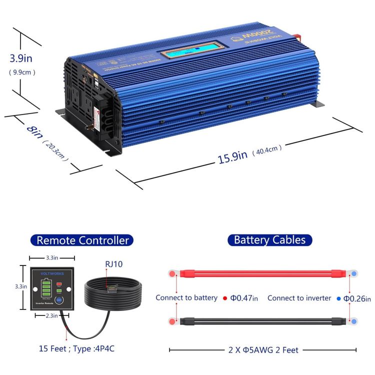 Inversor-de-Potencia-2000W-DC-12V-para-AC-3-Tomadas-2-USB-Imagem-2