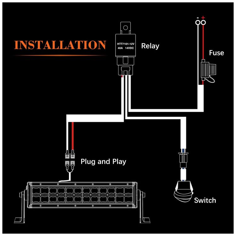 Farol-de-Milha-LED-Off-Road-Fios-de-Cobre-PVC-AWM-200W-12V-Imagem-6