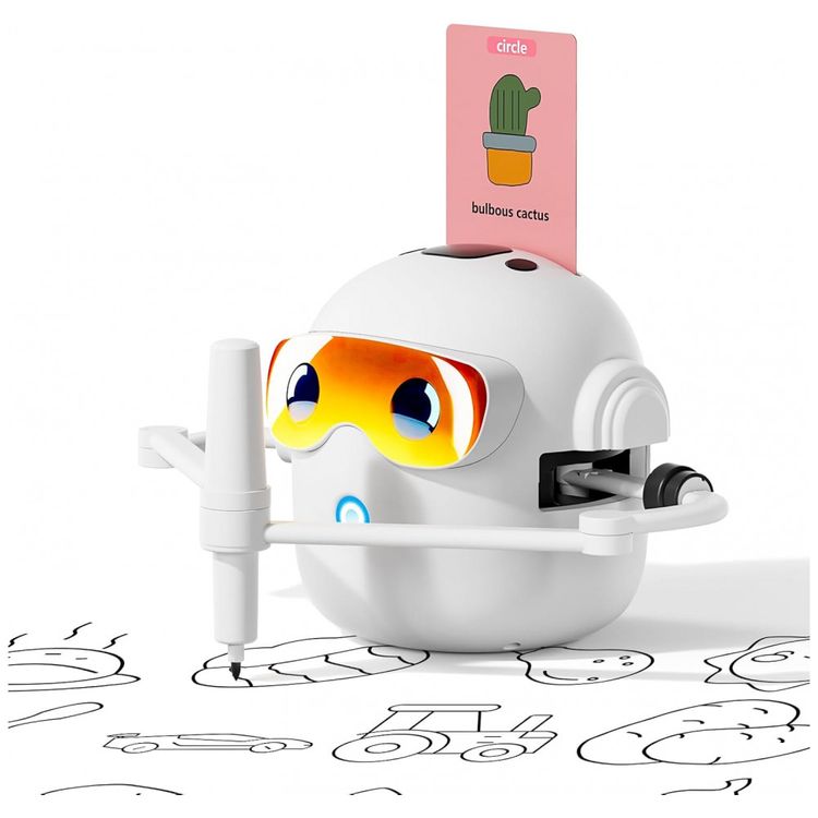 Robo-de-Desenho-Interativo-para-Criancas-com-100-Cartoes-Imagem-0