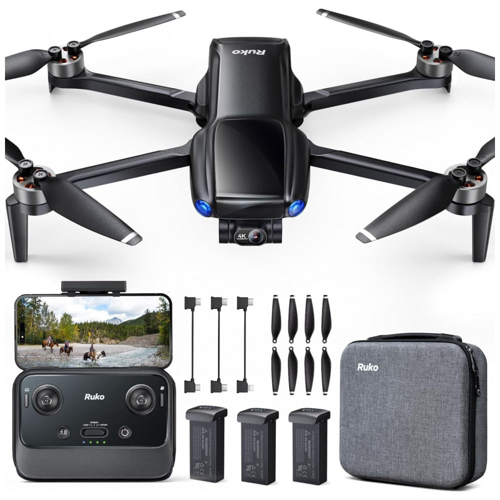 Ruko U11MINI 4K: Drone de Bolso Ultracompacto com Câmera 8K para Adultos, Vídeos 4K, 3 Eixos Gimbal EIS, Transmissão FPV a 6096m