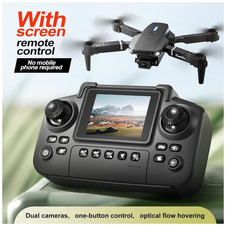 Drone-E88-com-Controlador-de-Tela-Cartao-SD-Imagem-1
