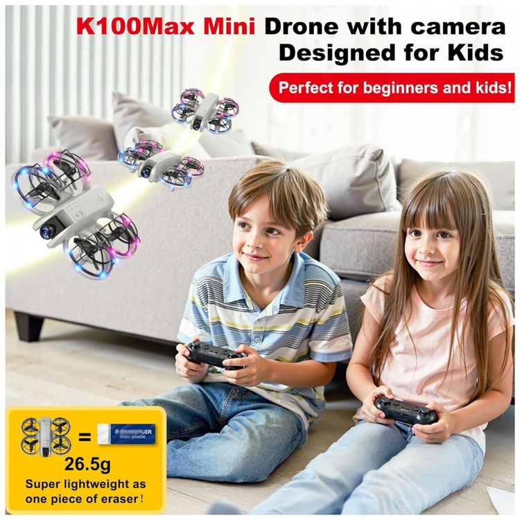 Mini-Drone-K100Max-com-Camera-para-Criancas-e-Iniciantes-Imagem-1