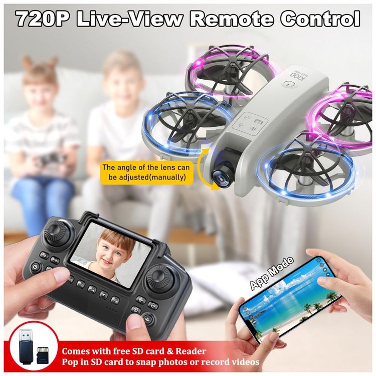 Mini-Drone-K100Max-com-Camera-para-Criancas-e-Iniciantes-Imagem-2