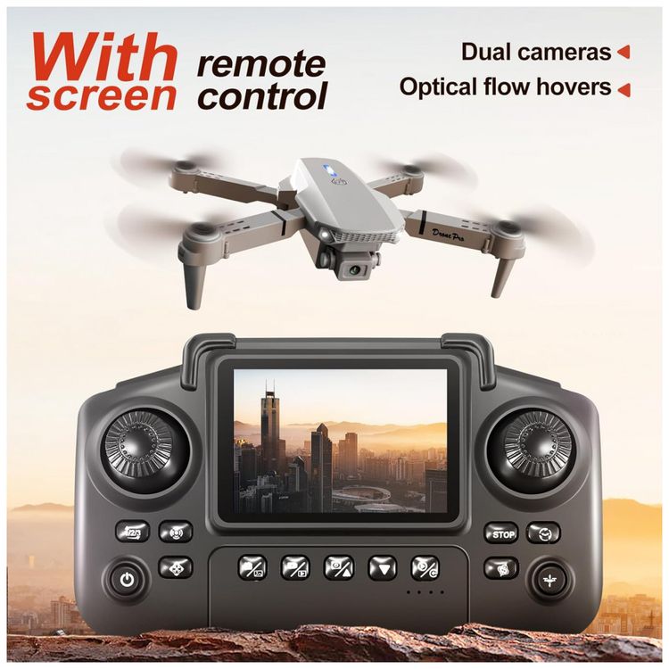 Drone-E88-com-Controlador-de-Tela-Cartao-SD-Imagem-1