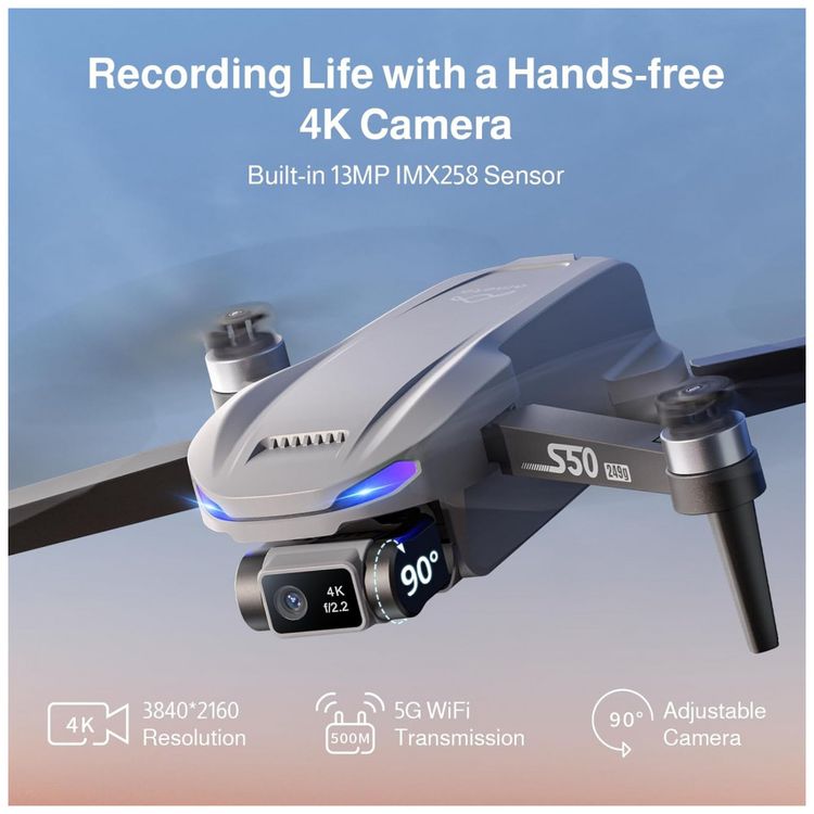 Ameta-Drone-com-Camera-4K-Profissional-e-GPS---S50-Lite-FPV-Imagem-1