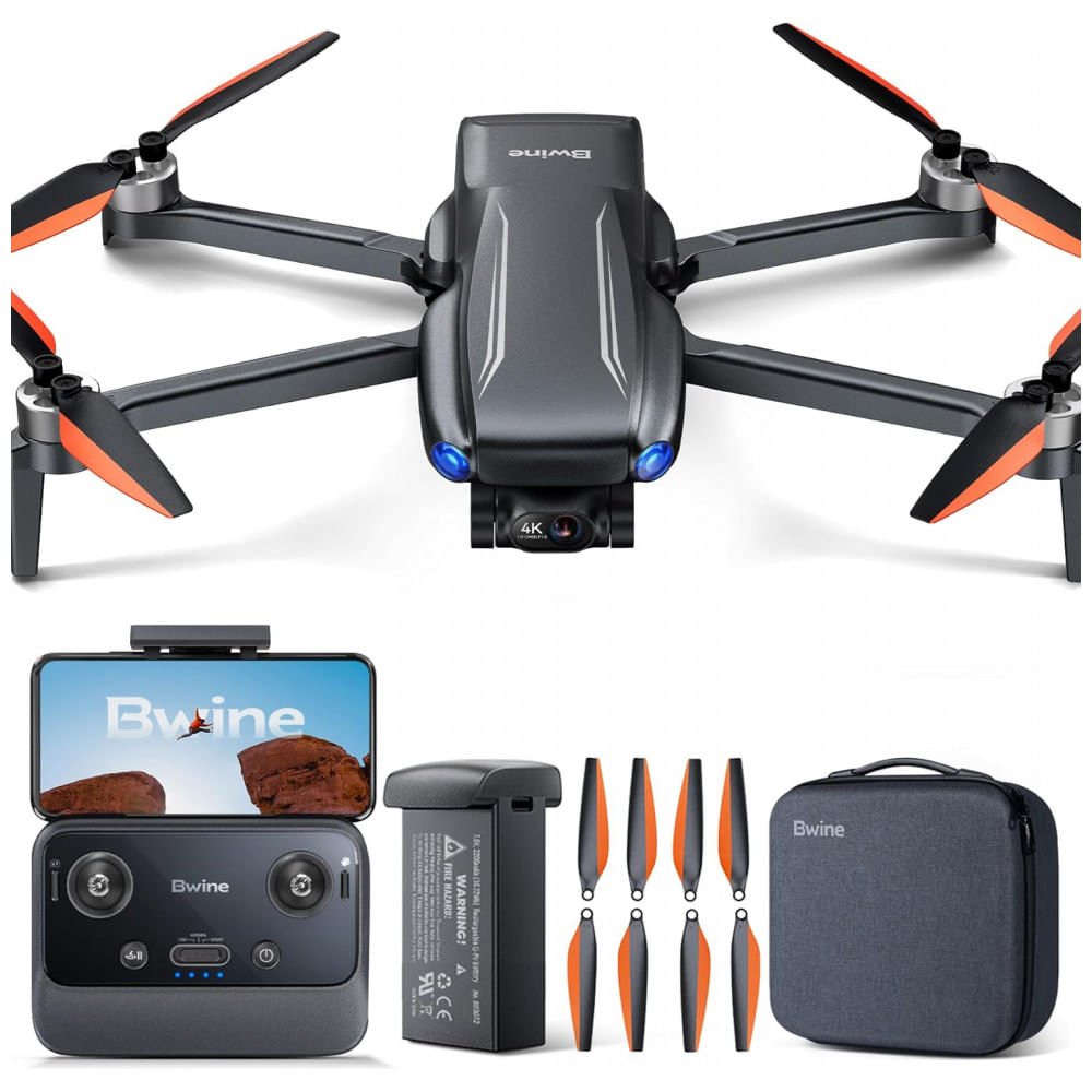 Bwine F7MINI 8K Drone com Câmera para Adultos - Vídeo 4K30FPS, Gimbal de 3 Eixos, Transmissão de 6096m, Modo de Filmagem Vertical, GPS Retorno de Atu