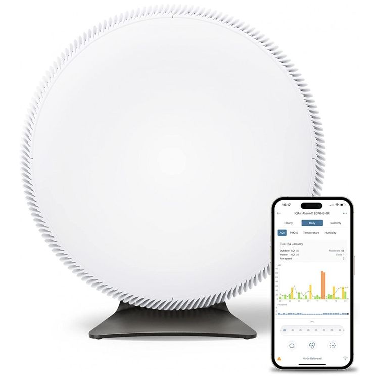 Purificador-de-Ar-Inteligente-IQAir-Atem-X-para-Ambientes-Imagem-0