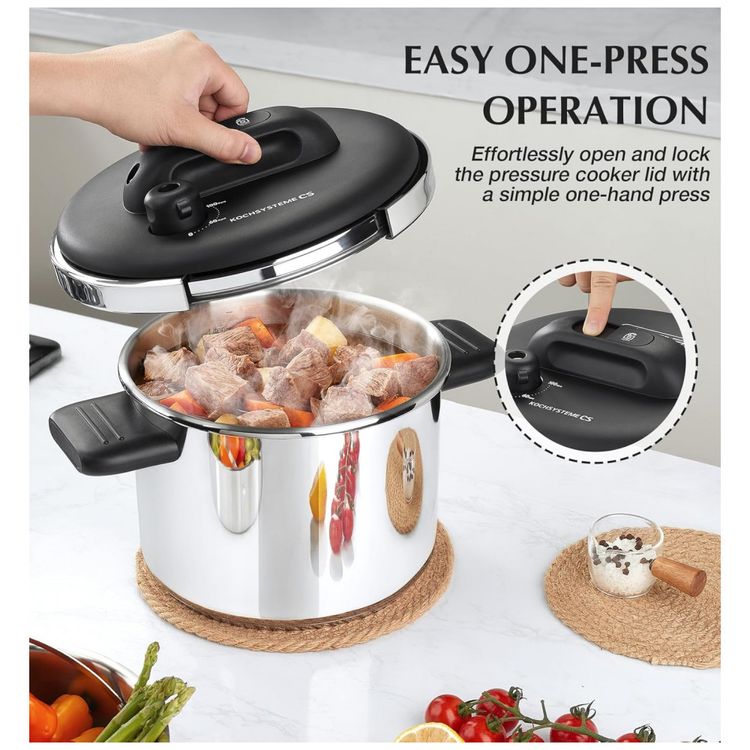 Panela-de-Pressao-em-Aco-Inoxidavel-KOCH-SYSTEME-CS-6-Imagem-1